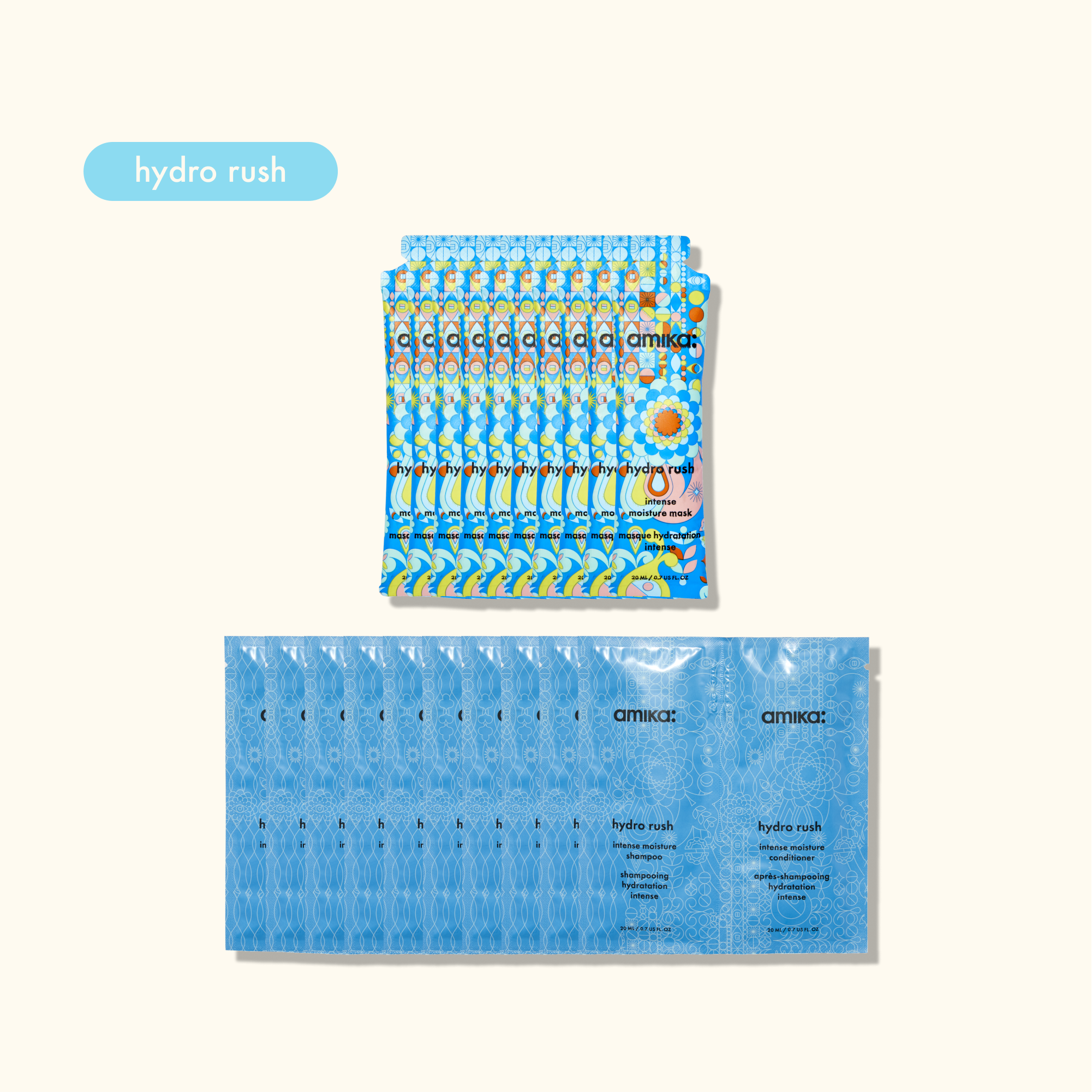 hydro rush: sample set | amika pro