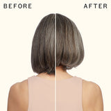 before and after using 3D volume and thickening shampoo | amika
