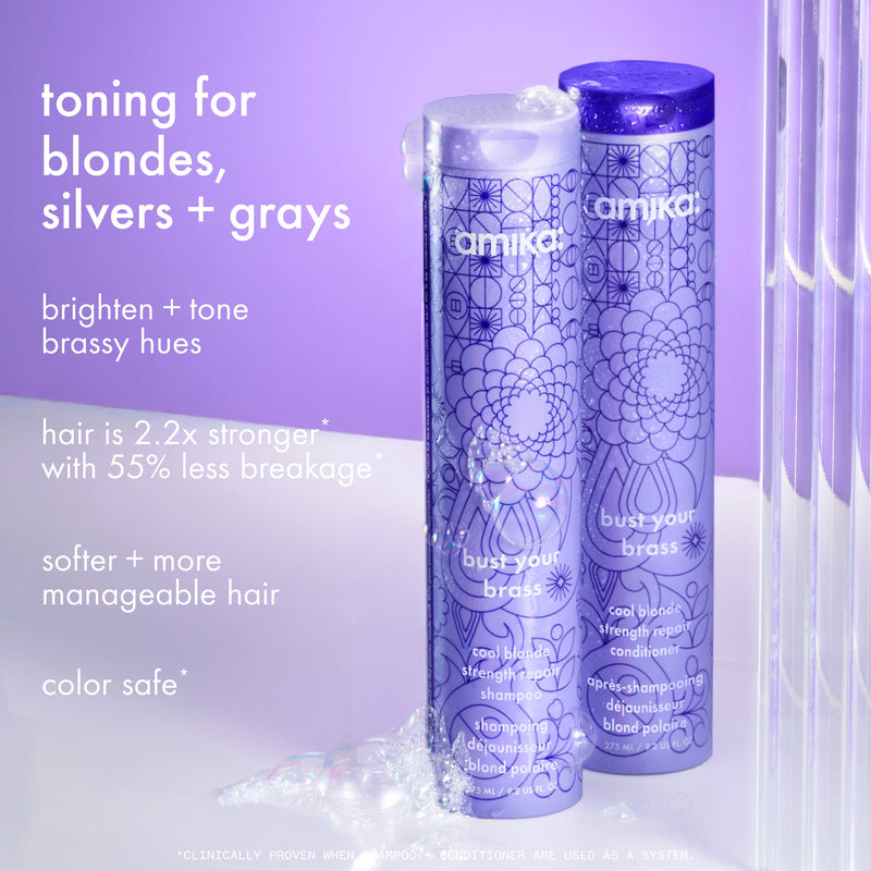 bust your brass | cool blonde strength repair shampoo
