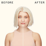 before and after using reset cooling gel conditioner | amika