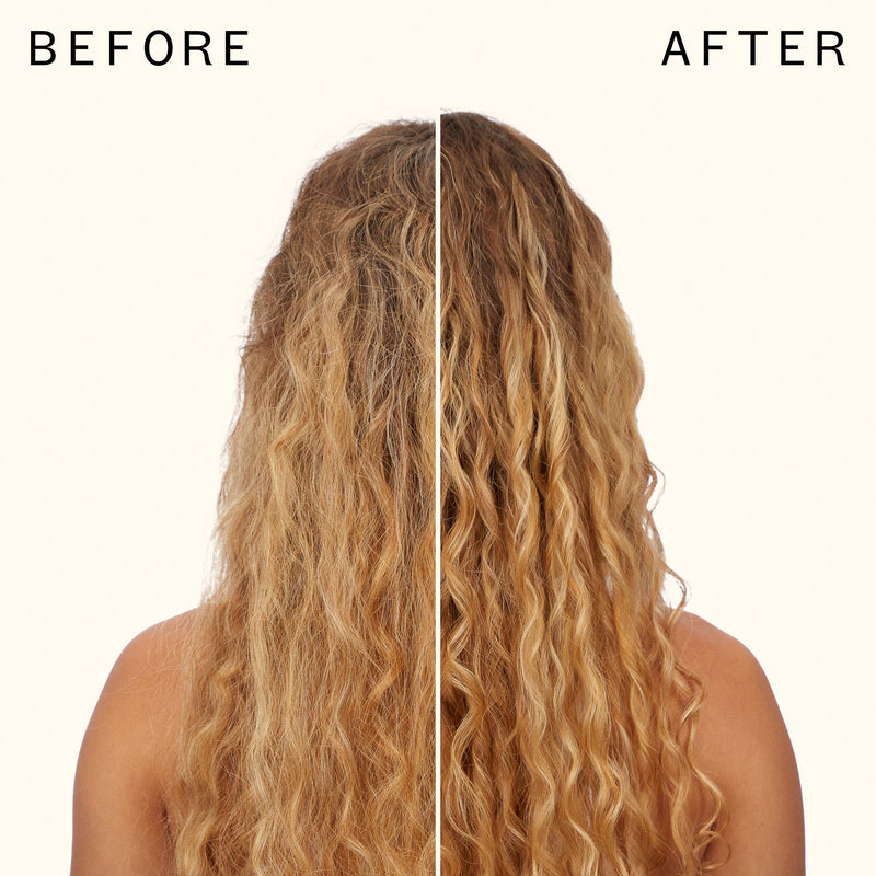 before and after using velveteen dream smoothing conditioner | amika