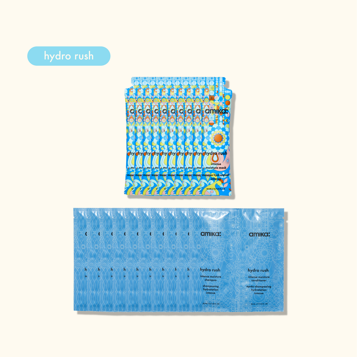 Rush Is Sample hydro rush: sample set | amika pro