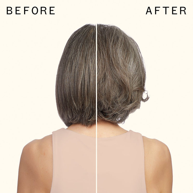 before and after using blowout babe | thermal brush