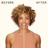 before and after using curl corps defining cream | amika