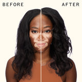 before and after using soulfood nourishing mask | amika