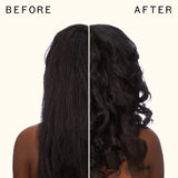 before and after using glass action hydrating hair oil universal elixir | amika