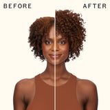before and after using reset cooling gel conditioner | amika