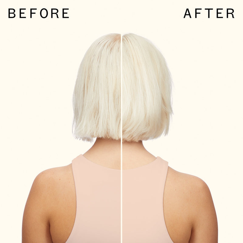 before and after using reset cooling gel conditioner | amika