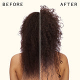 before and after using un.done volume and matte texture spray | amika