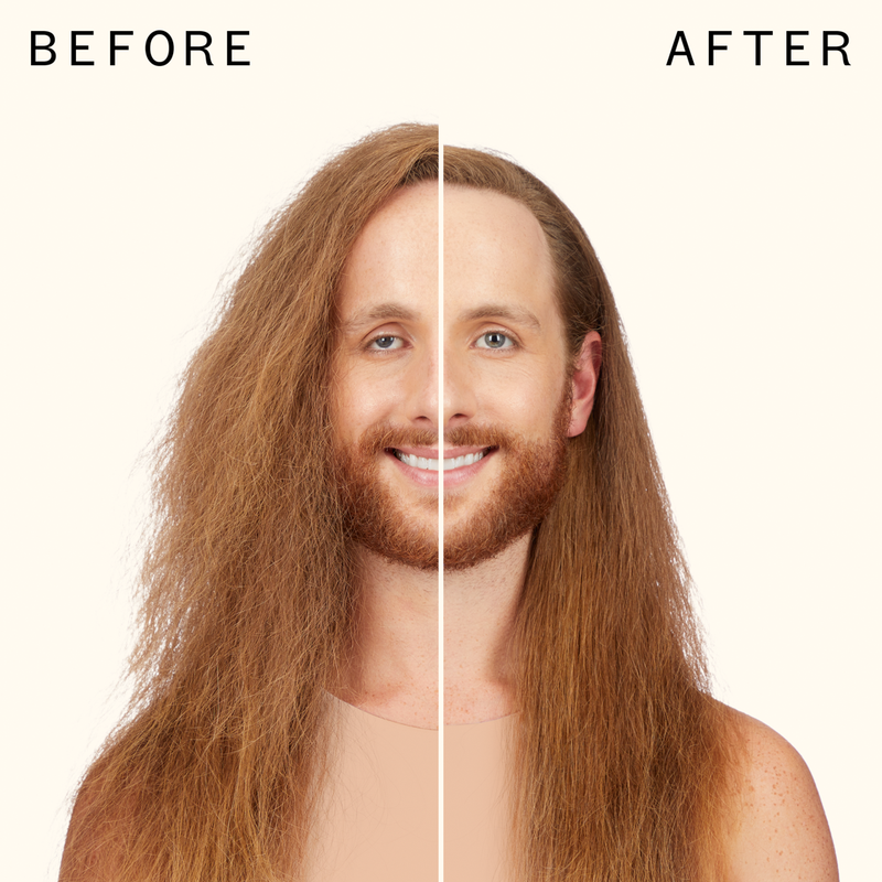 before and after using velveteen dream smoothing conditioner | amika