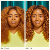 before and after using the kure bond repair shampoo | amika